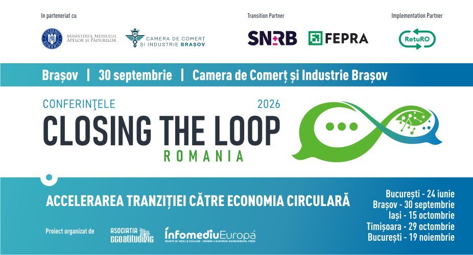 Closing the Loop Romania 2026 – Accelerarea tranziției către economia circulară - 30 septembrie 2026 - Brașov
