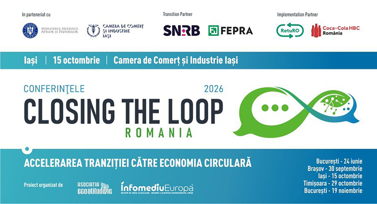 Closing the Loop Romania 2026 – Accelerarea tranziției către economia circulară - 15 octombrie 2026, Iași
